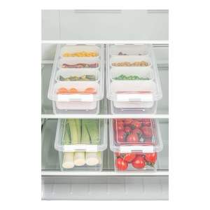 Plastové organizéry do lednice v sadě 4 ks 36×14 cm Lukutu – Hermia