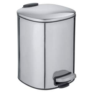 Odpadkový koš ve stříbrné barvě Wenko Alassio, 5 l