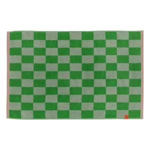 Zelená koupelnová předložka z bio bavlny 50×80 cm Retro – Mette Ditmer Denmark