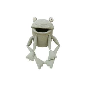 Světle zelený látkový dětský koš na hračky ø 23×35 cm Fred the Frog – Lorena Canals
