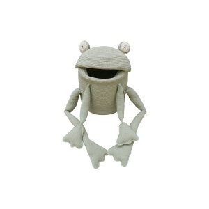 Světle zelený látkový dětský koš na hračky ø 23×35 cm Fred the Frog – Lorena Canals