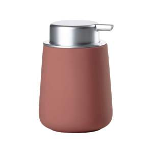 Světle červený porcelánový dávkovač mýdla 250 ml Nova – Zone