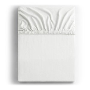 Bílé napínací prostěradlo jersey 120×200 cm Amber – Restilo