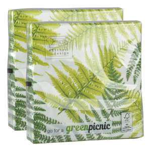 2 sady 20 ubrousků Esschert Design Leaf