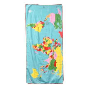 Světle modrý ručník 150×70 cm World Map – Rex London