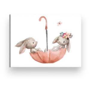 Dětský obrázek 40×30 cm Bunnies – Wallity