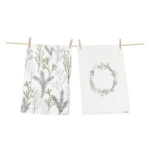 Bavlněné utěrky v sadě 2 ks 50×70 cm Christmas Twigs – Butter Kings