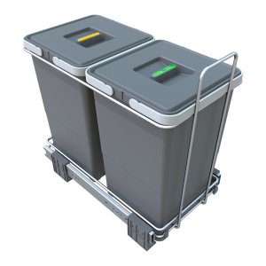 Plastový odpadkový koš na tříděný odpad/vestavěný 12 + 12 l Ecofil – Elletipi