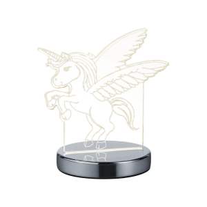 LED stolní lampa v leskle stříbrné barvě (výška 17 cm) Karo – Trio