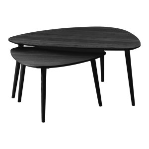 Černé konferenční stolky v sadě 2 ks 70×100 cm Adda – Unique Furniture