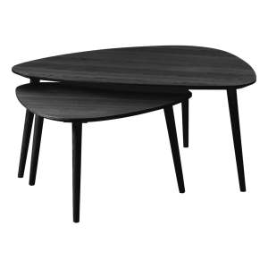 Černé konferenční stolky v sadě 2 ks 70×100 cm Adda – Unique Furniture