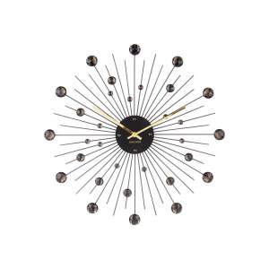 Hodiny v černé barvě Karlsson Sunburst, ø 50 cm