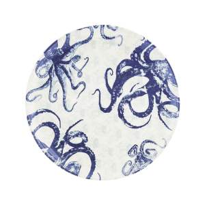 Modro-bílá keramický servírovací talíř Villa Altachiara Positano, ø 37 cm