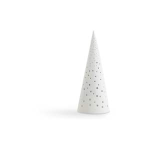Bílý vánoční svícen z kostního porcelánu Kähler Design Nobili, výška 25,5 cm