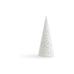 Bílý vánoční svícen z kostního porcelánu Kähler Design Nobili, výška 25,5 cm