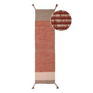 Oranžový vlněný běhoun Flair Rugs Anu, 60 x 200 cm