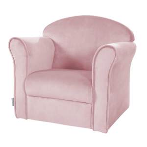 Světle růžové sametové dětské křesílko Lil Sofa – Roba