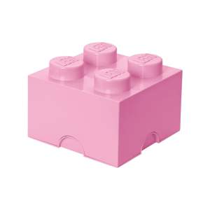 Světle růžový úložný box čtverec LEGO®