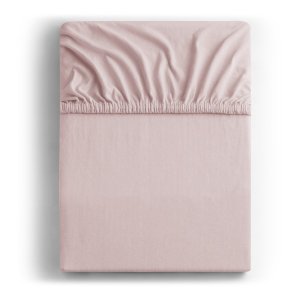 Světle růžové napínací prostěradlo jersey 180×200 cm Amber – Restilo