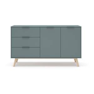 Komoda šedozelená 140x81x40 cm Pisco – Marckeric