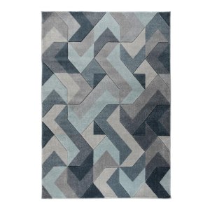Modro-šedý koberec Flair Rugs Aurora, 120 x 170 cm