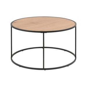 Černý kulatý konferenční stolek ø 80 cm Seaford – Actona