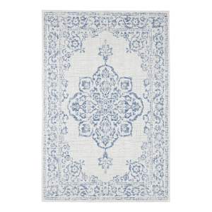 Modro-krémový venkovní koberec NORTHRUGS Tilos, 120 x 170 cm