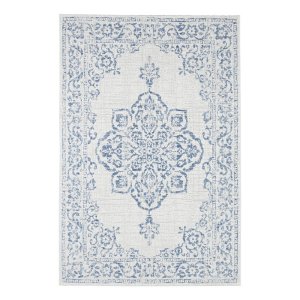 Modro-krémový venkovní koberec NORTHRUGS Tilos, 120 x 170 cm