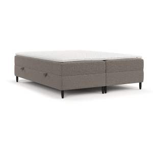 Hnědá boxspring postel s úložným prostorem 200×200 cm Malte – Maison de Rêve