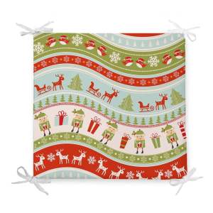 Vánoční podsedák s příměsí bavlny Minimalist Cushion Covers Elves, 42 x 42 cm