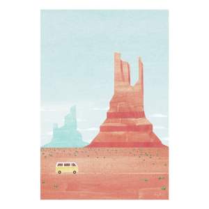 Plakát 30×40 cm Monument Valley – Travelposter