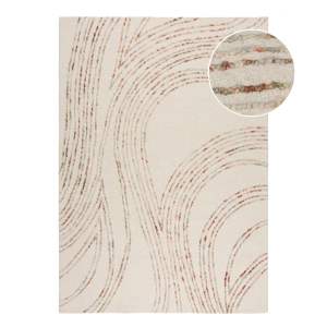 Oranžovo-krémový vlněný koberec 80×150 cm Abstract Swirl – Flair Rugs