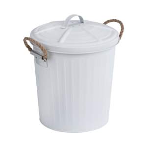 Bílý odpadkový koš z nerezové oceli Wenko