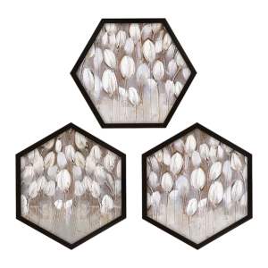 Obrazy v sadě 3 ks 35×35 cm Pentagons – Wallity