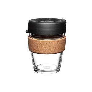 Černo-hnědý cestovní hrnek 340 ml Brew Cork Black M – KeepCup