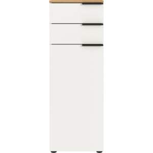 Bílá vysoká koupelnová skříňka 39×111 cm Menen – Germania