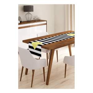 Běhoun na stůl 45×140 cm Black Stripes – Minimalist Cushion Covers