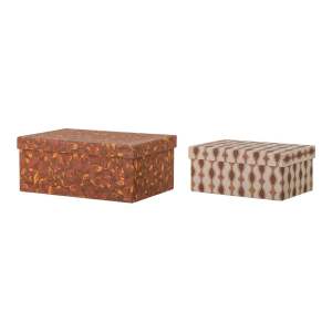 Dekorativní kartonové úložné boxy v sadě 2 ks 26x19x11 cm Saliha – Bloomingville