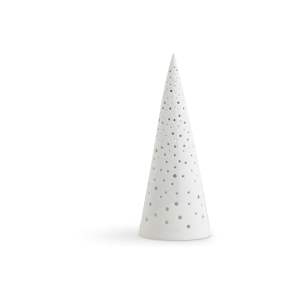 Bílý vánoční svícen z kostního porcelánu Kähler Design Nobili, výška 30 cm