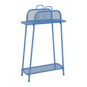 Modrá kovová police na balkon Garden Pleasure MWH, výška 105,5 cm