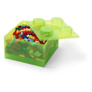 Zelený plastový dětský úložný box 25x25x18 cm – LEGO®