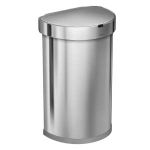 Bezdotykový odpadkový koš z nerezové oceli 45 l – simplehuman
