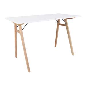 Bílý stůl s hnědýma nohama House Nordic Vojens Desk, délka 120 cm