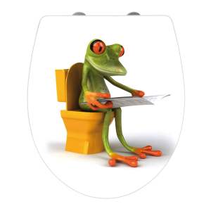 WC sedátko se snadným zavíráním Wenko Frog News, 45 x 38,8 cm