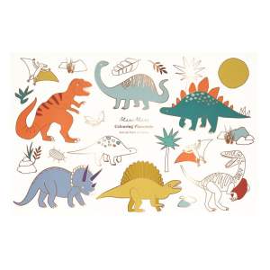 Papírová prostírání v sadě 8 ks 28×42.5 cm Dinosaurs – Meri Meri