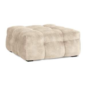 Béžový sametový puf Windsor & Co Sofas Vesta