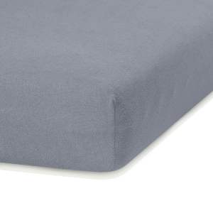 Šedé napínací froté prostěradlo 180×200 cm Ruby – Restilo