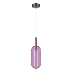 Fialové LED závěsné svítidlo se skleněným stínidlem ø 13 cm Fiuggi – Candellux Lighting
