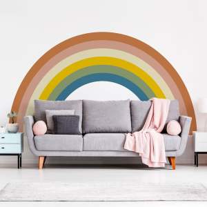 Dětská samolepka na zeď 158×87 cm Pastel Rainbow – Ambiance