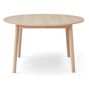 Kulatý rozkládací jídelní stůl v dekoru dubu a přídavnou deskou ø 130 cm Single – Hammel Furniture